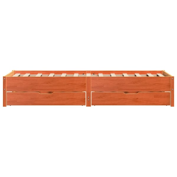 vidaXL sengeramme uden madras 90x190 cm massivt fyrretræ gyldenbrun