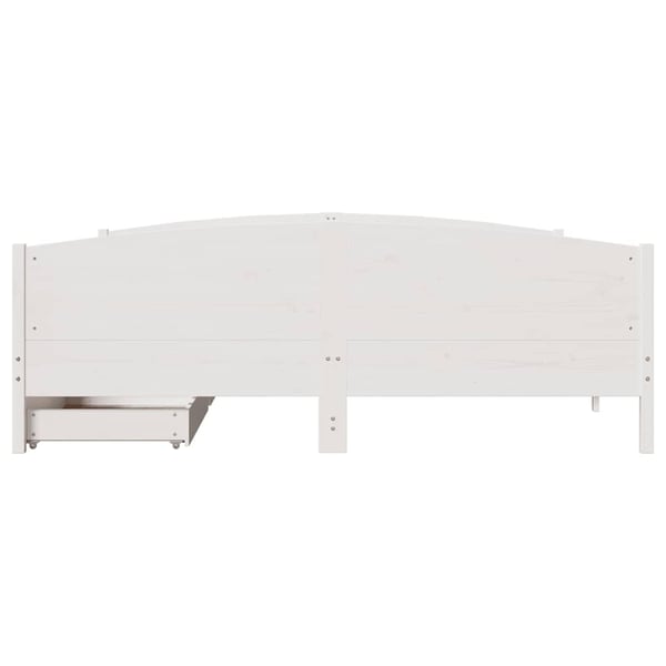 vidaXL Sengeramme uten madrass hvit 160x200 cm heltre furu