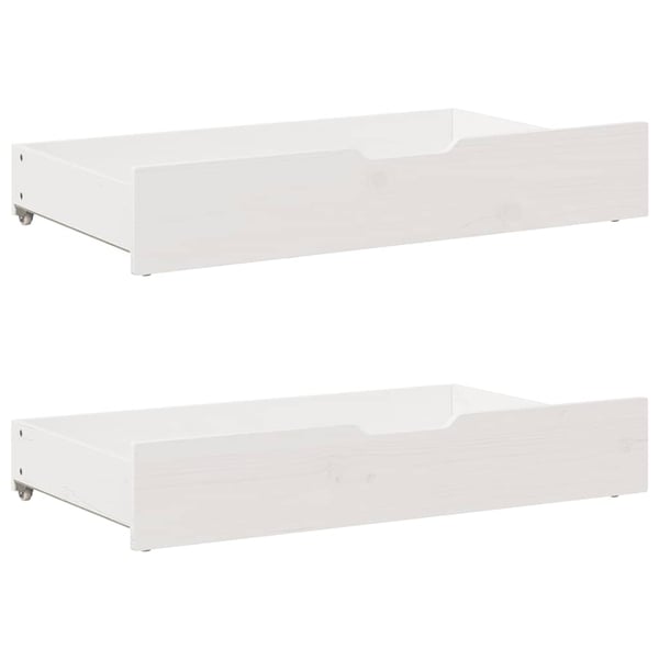 vidaXL Sengeramme uten madrass hvit 75x190 cm heltre furu