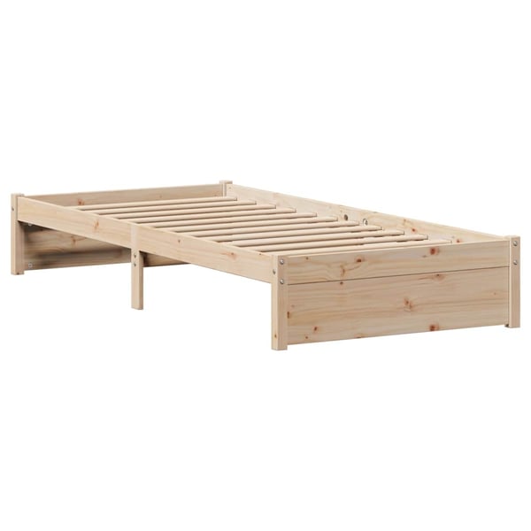 vidaXL Sengeramme uten madrass 75x190 cm heltre furu