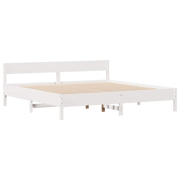 vidaXL Sengeramme uten madrass hvit 180x200 cm heltre furu
