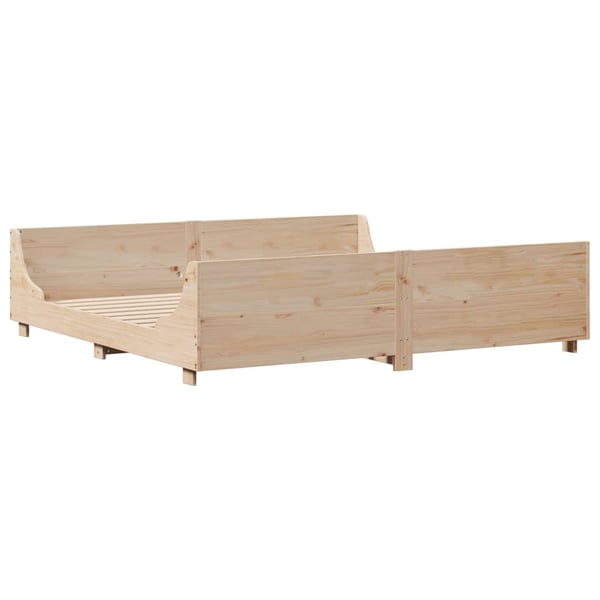 vidaXL Sengeramme med madrass 200x200 cm heltre furu