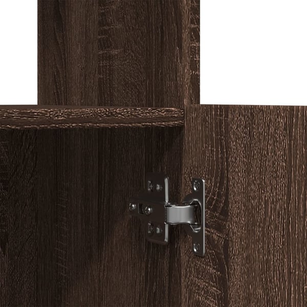 vidaXL Highboard brun eik 92x33x140 cm konstruert tre