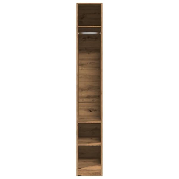 vidaXL Garderobe artisan eik 30x50x200 cm konstruert tre