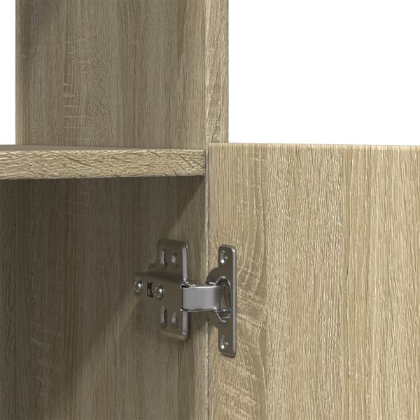 vidaXL Highboard sonoma eik 92x33x180 cm konstruert tre