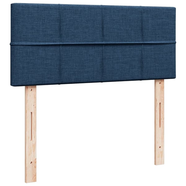 vidaXL kontinentalseng med madras 120x190 cm stof blå