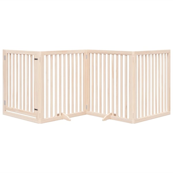 vidaXL Hundeport sammenleggbar 4 paneler 320 cm poppeltre
