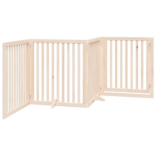 vidaXL Hundeport sammenleggbar 4 paneler 320 cm poppeltre