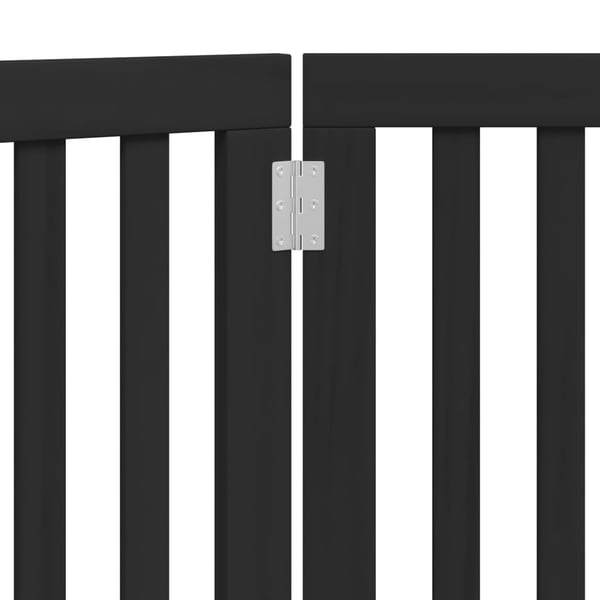 vidaXL hundelåge 3 paneler 150 cm foldbar poppeltræ sort