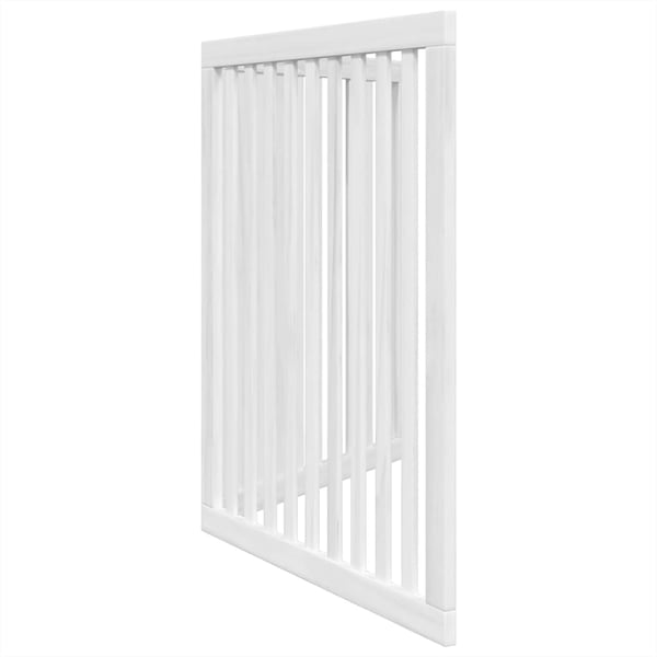 vidaXL Hundeport sammenleggbar 2 paneler hvit 160 cm poppeltre