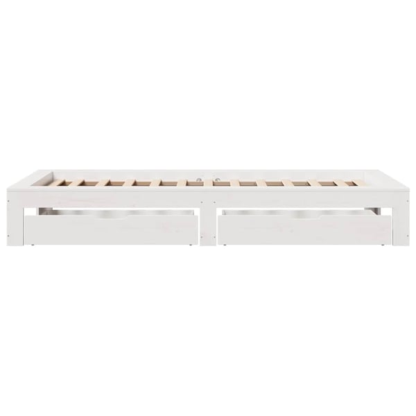 vidaXL Sengeramme uten madrass hvit 90x190 cm heltre furu