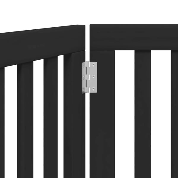 vidaXL hundelåge 3 paneler 150 cm foldbar poppeltræ sort