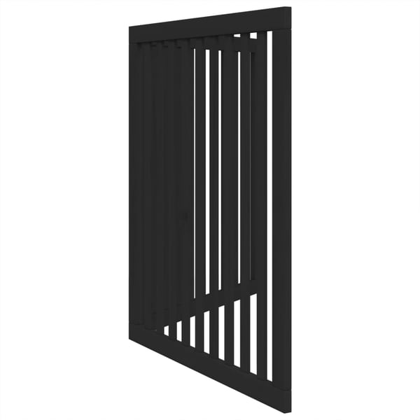 vidaXL hundelåge 2 paneler 150 cm foldbar poppeltræ sort