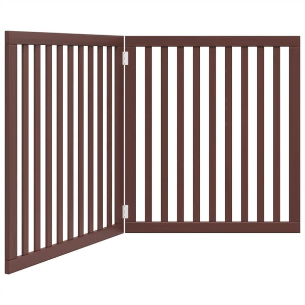 vidaXL Hundeport sammenleggbar 2 paneler brun 160 cm poppeltre