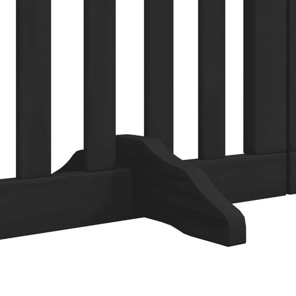 vidaXL hundelåge med dør 6 paneler 300 cm foldbar poppeltræ sort