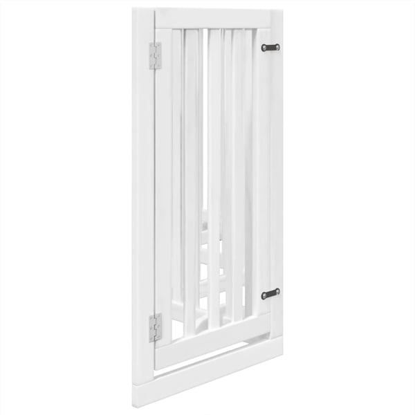 vidaXL Hundeport sammenleggbar 6 paneler hvit 300 cm poppeltre