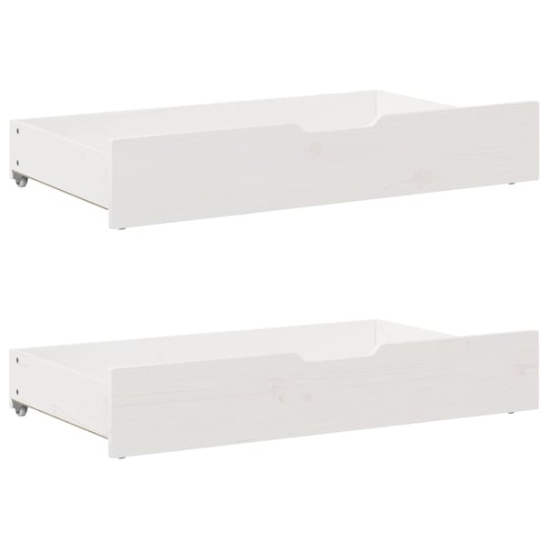 vidaXL Sengeramme uten madrass hvit 135x190 cm heltre furu