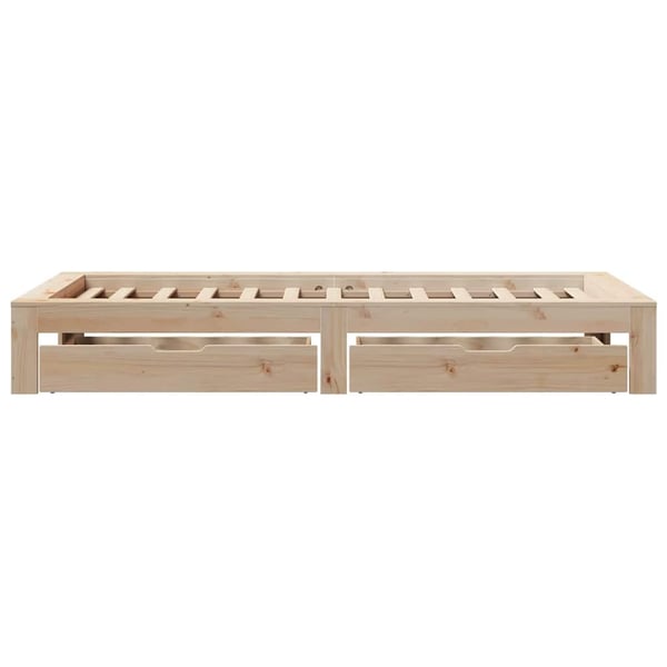 vidaXL Sengeramme uten madrass 75x190 cm heltre furu