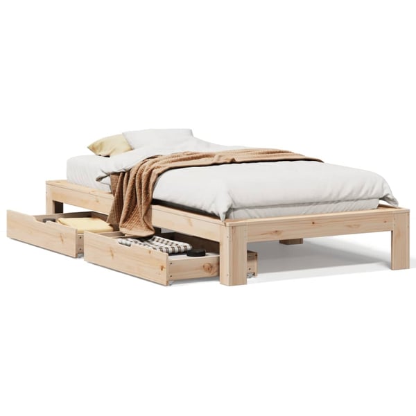 vidaXL Sengeramme uten madrass 90x190 cm heltre furu