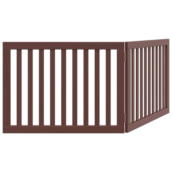 vidaXL Hundeport sammenleggbar 2 paneler brun 160 cm poppeltre