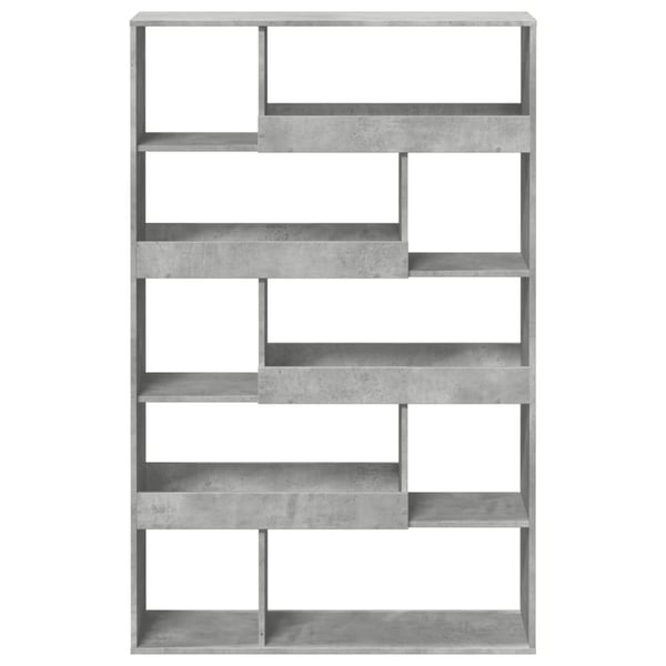 vidaXL Bokhylle betonggrå 100x33x156,5 cm konstruert tre