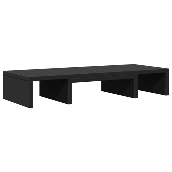 vidaXL skærmholder 60x24x10,5 cm justerbar konstrueret træ sort