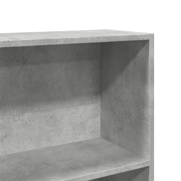 vidaXL Bokhylle betonggrå 80x24x143 cm konstruert tre