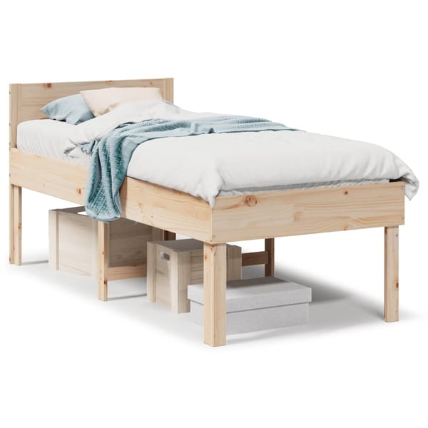 vidaXL Sengeramme uten madrass 75x190 cm heltre furu