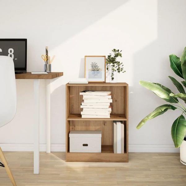 vidaXL bogreol 60x24x76 cm konstrueret træ egetræsfarve