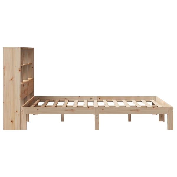 vidaXL seng med reol uden madras 150x200 cm massivt fyrretræ