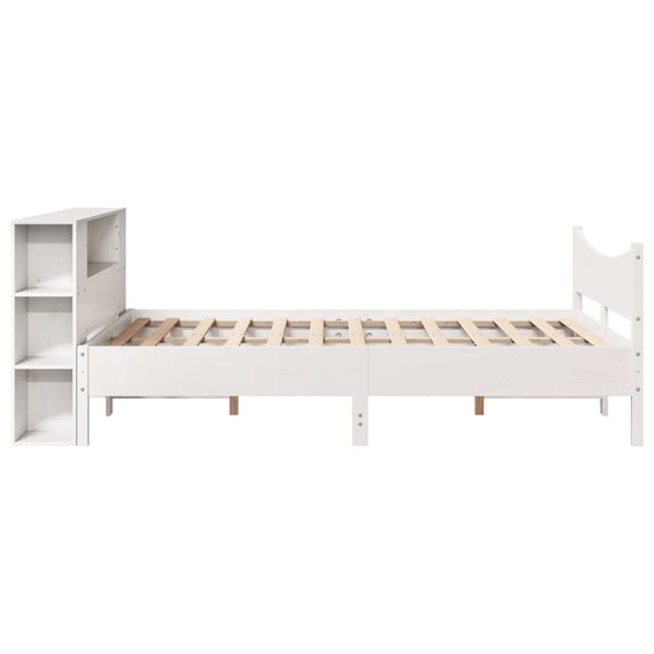vidaXL Sengeramme uten madrass hvit 140x200 cm heltre furu