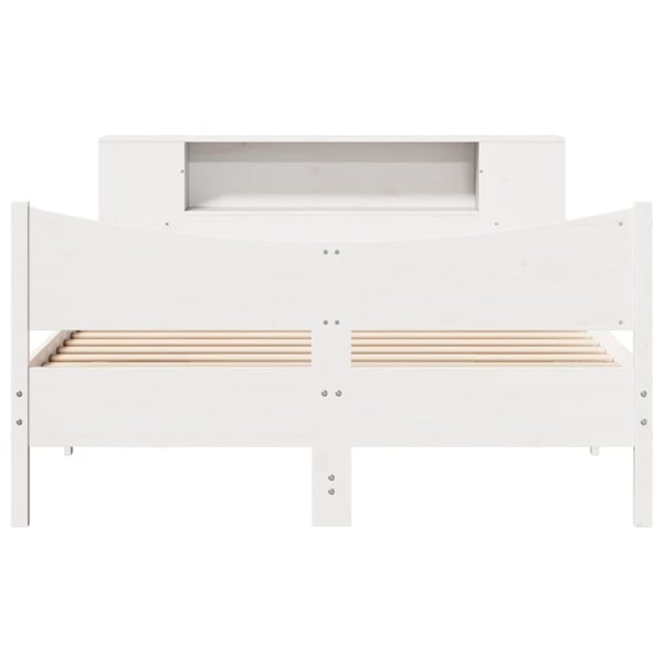vidaXL Sengeramme uten madrass hvit 140x200 cm heltre furu