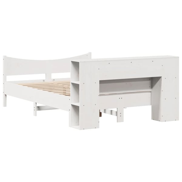 vidaXL Sengeramme uten madrass hvit 140x200 cm heltre furu