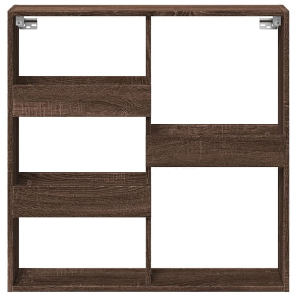vidaXL Veggskap brun eik 80x15x80 cm konstruert tre