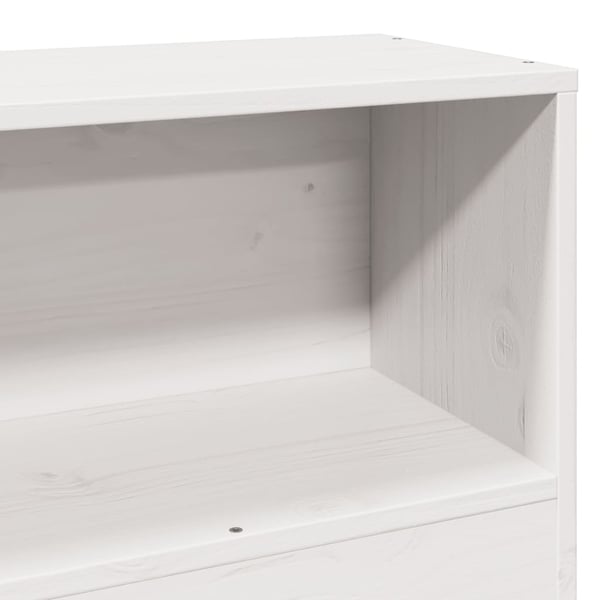 vidaXL sengeramme uden madras 75x190 cm massivt fyrretræ hvid