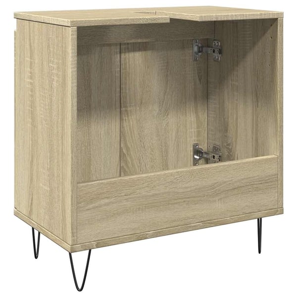 vidaXL Servantskap sonoma eik 58x33x60 cm konstruert tre