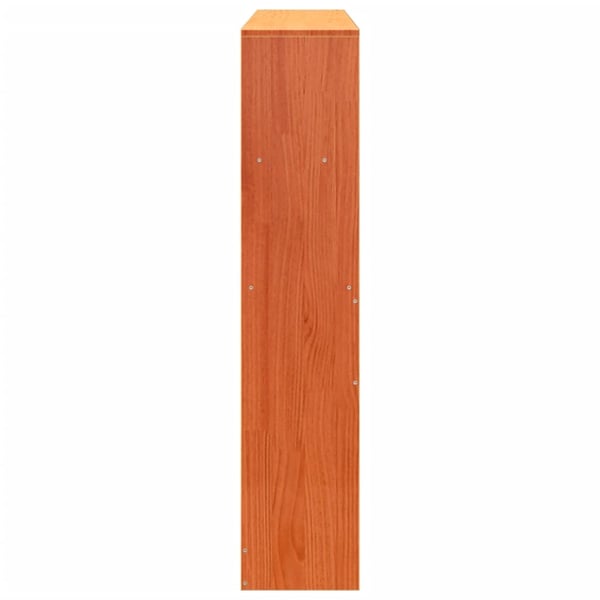 vidaXL Hodegavl med oppbevaring voksbrun 140 cm heltre furu