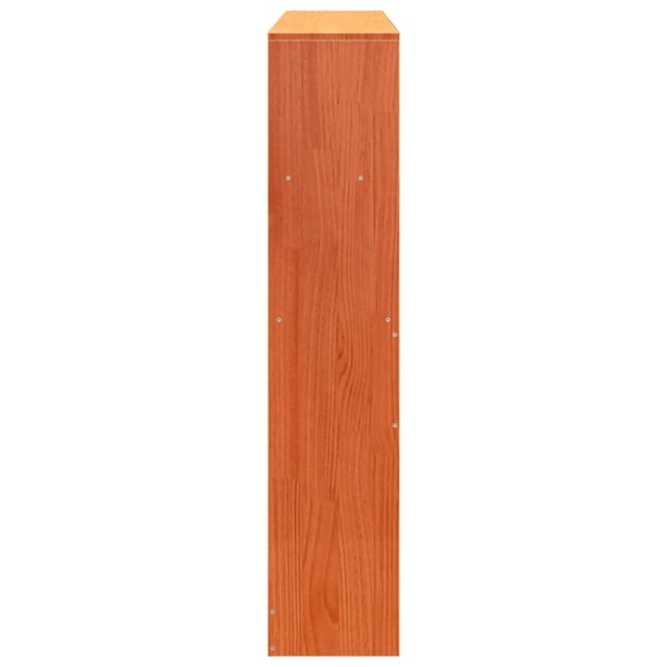 vidaXL Hodegavl med oppbevaring voksbrun 135 cm heltre furu