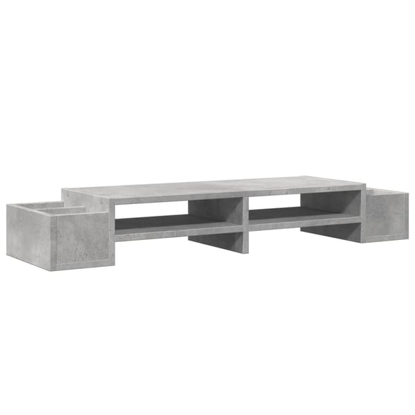 vidaXL Skjermhylle oppbevaring betonggrå 100x27x15 cm konstruert tre
