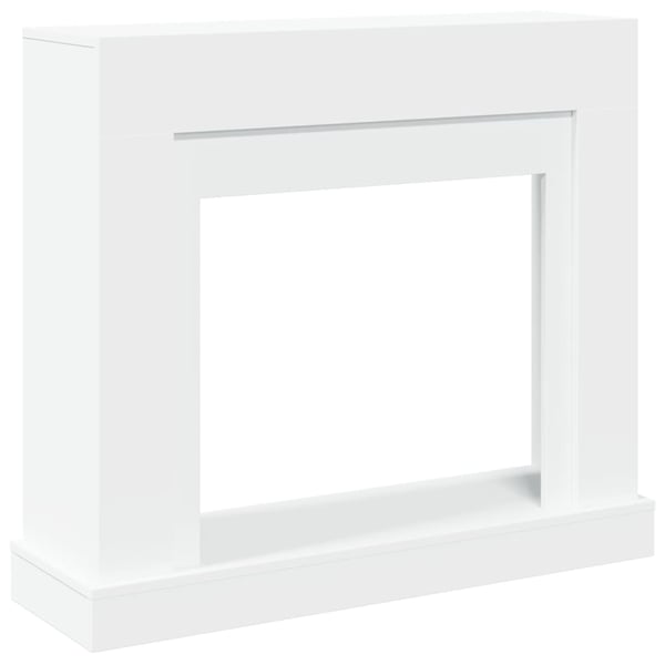 vidaXL Peisramme hvit 100x30x87,5 cm konstruert tre