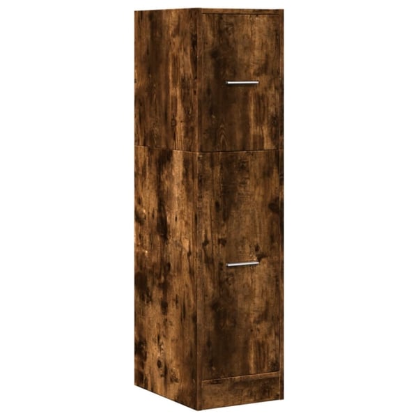 vidaXL Apotekskap røkt eik 30x41x118 cm konstruert tre