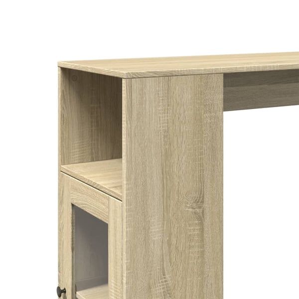 vidaXL Barbord med stativer sonoma eik 101x40x103,5 cm konstruert tre