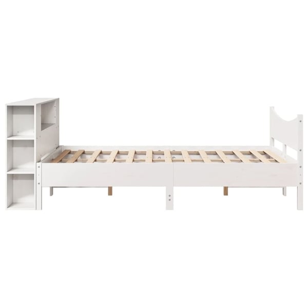vidaXL Sengeramme uten madrass hvit 135x190 cm heltre furu