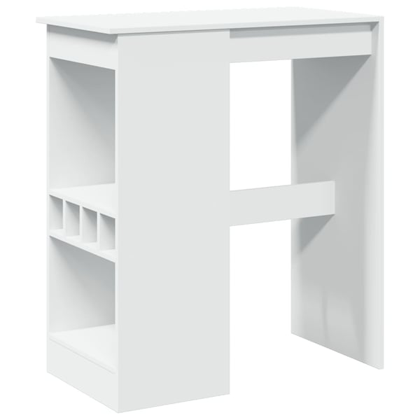 vidaXL Barbord med stativer hvit 90x47,5x103,5 cm konstruert tre