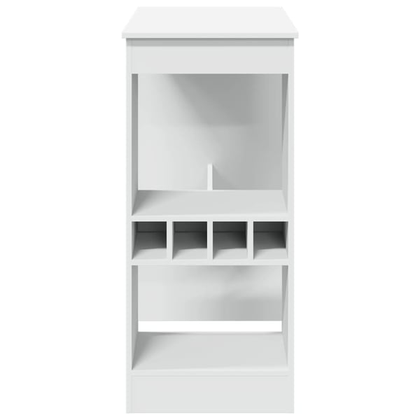 vidaXL Barbord med stativer hvit 90x47,5x103,5 cm konstruert tre