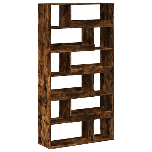 vidaXL rumdeler 100x33x187,5 cm konstrueret træ røget egetræsfarve