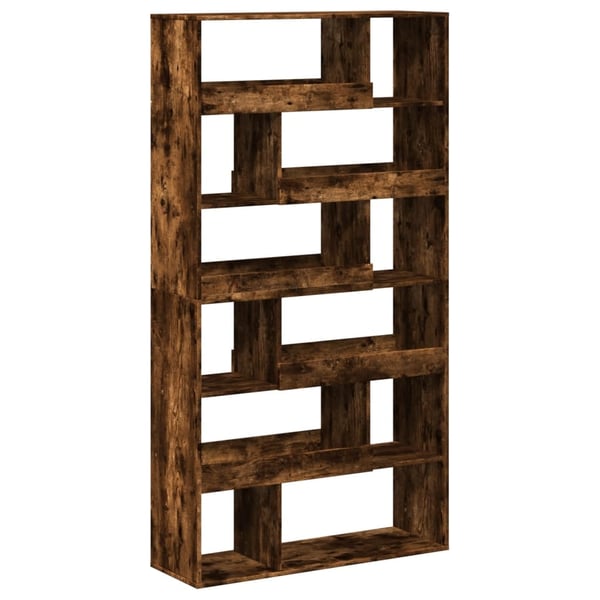 vidaXL rumdeler 100x33x187,5 cm konstrueret træ røget egetræsfarve