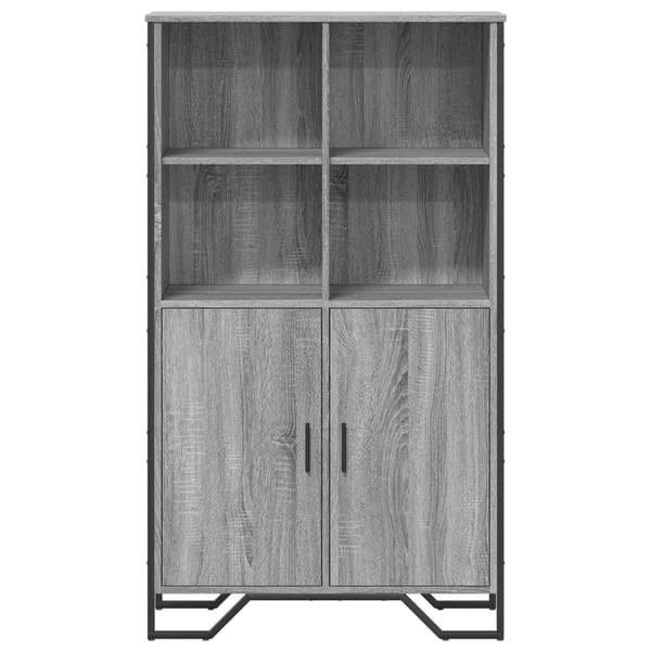 vidaXL Highboard grå sonoma 79,5x35,5x137,5 cm konstruert tre