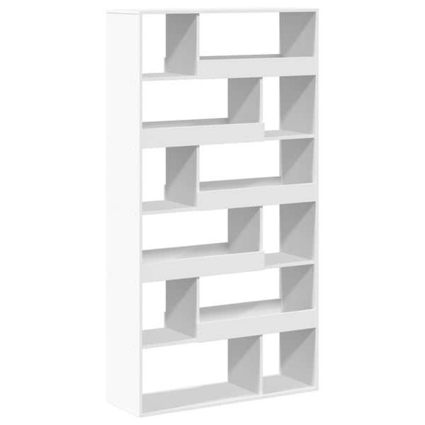 vidaXL Bokhylle hvit 100x33x187,5 cm konstruert tre