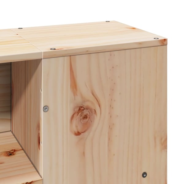 vidaXL Seng med bokhylle uten madrass 135x190 cm heltre furu